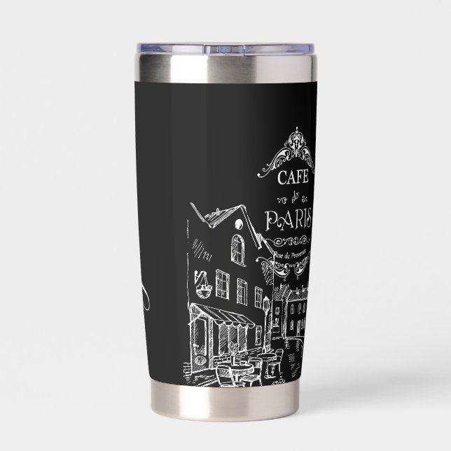 Botella Aislada Café París personalizado (Detrás)