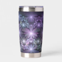 Cama de flores arte fractal abstracto brillante de