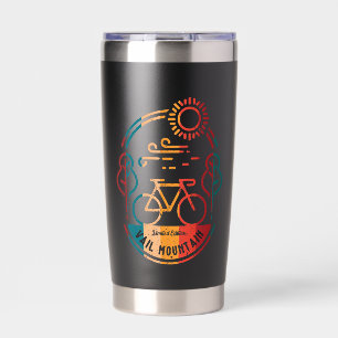 Botella Aislada Camino de ciclismo de montaña Retro Vail.