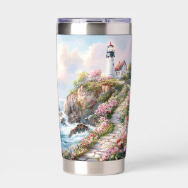 Botella Aislada Camino del Atardecer al Faro – Jardín Costero 