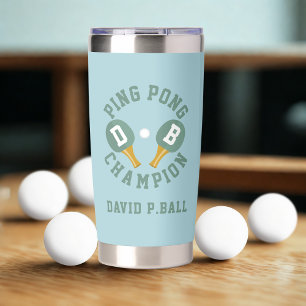 Botella Aislada Campeón de Ping Pong tumbler aislado personalizado