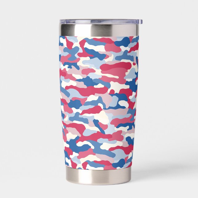 Botella Aislada Camuflaje rojo blanco y azul (Izquierdo)