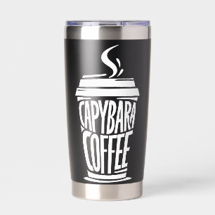 Botella Aislada Capybara Coffee Mug Animales divertidos y adorab