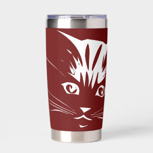 Botella Aislada Cara de gato personalizada