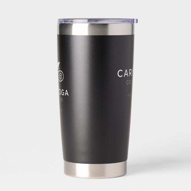 Botella Aislada Cary Yoga Collective - Sleek Black Travel Mug (Izquierdo)