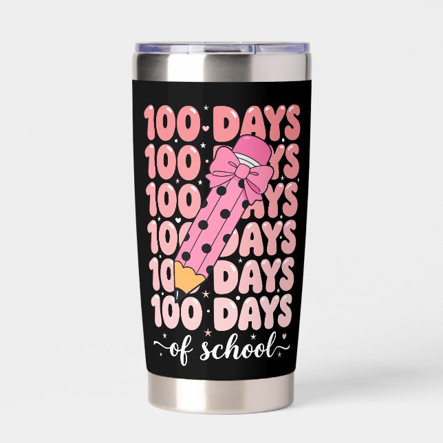 Botella Aislada celebración de 100 días de escuela (Frente)
