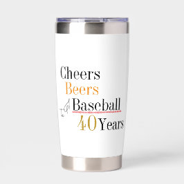 Botella Aislada Cheers Beers and Baseball 40th Birthday Party