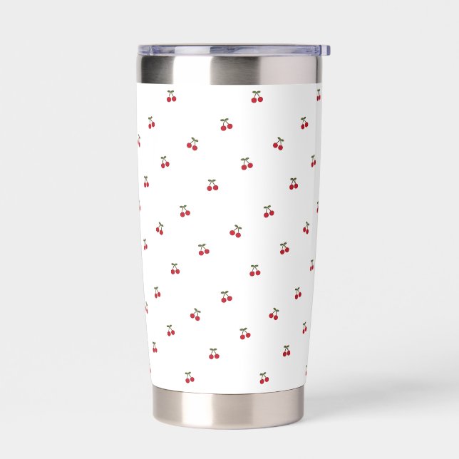 Botella Aislada Cherry Bliss Stainless Steel Travel Tumbler (Izquierdo)