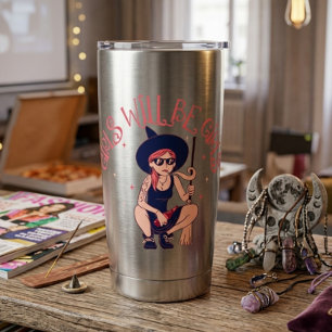 Botella Aislada Chicas Serán Chicas   Bruja Feminista Térmica