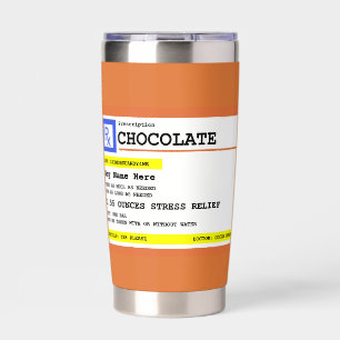 Botella Aislada Chocolate de prescripción personalizado