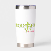 Christian Tumbler Rooted in Christ Design