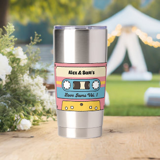 Botella Aislada Cinta de Casete de Love Jams Personalizada – Nombr