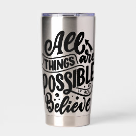 Botella Aislada Cita de lettering sobre sueños