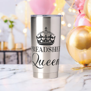 Botella Aislada Citas divertidas de Spreadsheet Queen