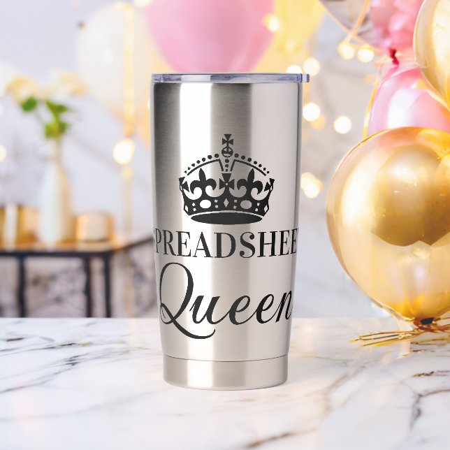 Botella Aislada Citas divertidas de Spreadsheet Queen (Despedida de soltero)