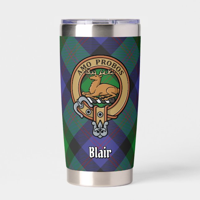 Botella Aislada Clan Blair Escudo por Tartán (Frente)