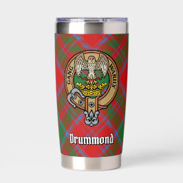 Botella Aislada Clan Drummond Escudo sobre Tartán