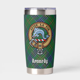 Botella Aislada Clan Kennedy Escudo sobre Tartán