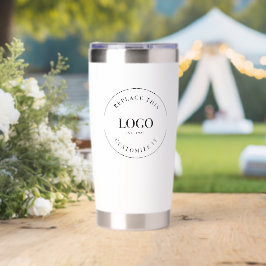 Botella Aislada Código QR de sitio web de logotipo grande personal