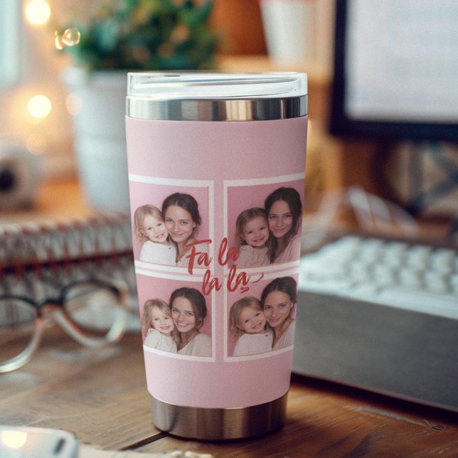 Botella Aislada Colaje de Fotos de Navidad con Rosa Floreado Fa La (Subido por el creador)