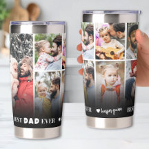 Collage de 8 Fotos Personalizado Mejor Papá del Mu