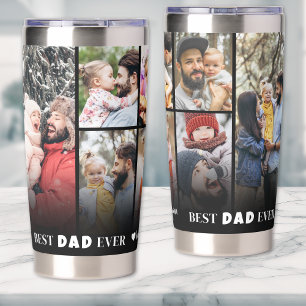 Botella Aislada Collage de Fotos Personalizado Mejor Papá Padre