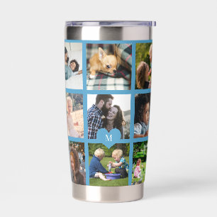 Botella Aislada Collage multifoto moderno personalizado monograma