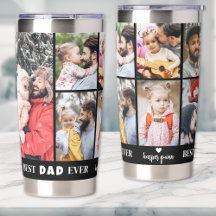 Collage Personalizado de 8 Fotos El Mejor Papá del