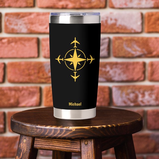 Botella Aislada Compañía moderna simple y avión, Personalizado de  (Subido por el creador)