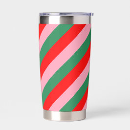 Botella Aislada Contemporary Christmas Candy Stripes 