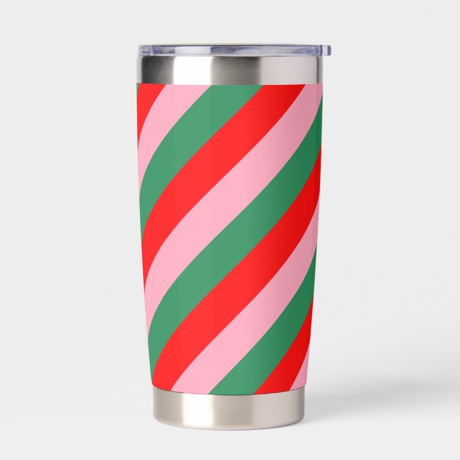Botella Aislada Contemporary Christmas Candy Stripes  (Izquierdo)