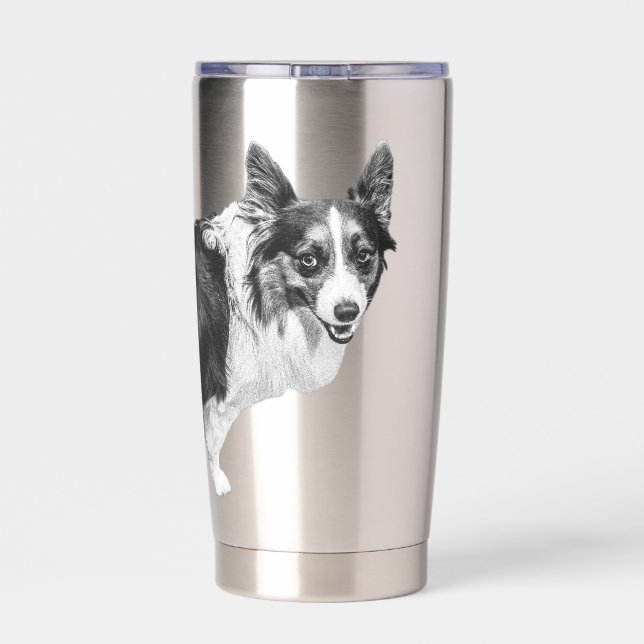 Botella Aislada Corgi Spark en luz de nieve (Detrás)