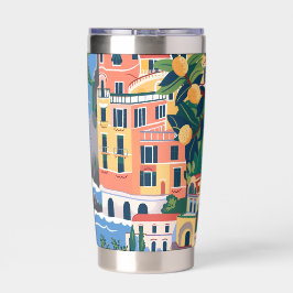 Botella Aislada Costa Amalfitana: Icónicos destinos europeos