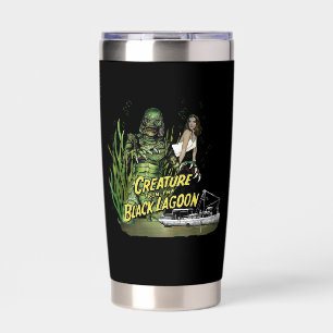 Botella Aislada Creatura Del Tumbler Insulado De La Laguna Negra