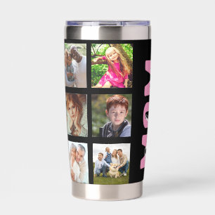 Botella Aislada Cuadrados de varias fotos personalizados