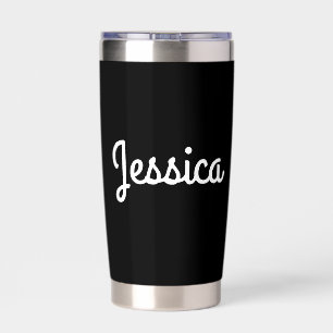 Botella Aislada Cualquier nombre Guay Stylish Bold White Cursive e
