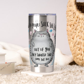 Botella Aislada Cuando la Gente Apesta Regalo para Amantes de Gato
