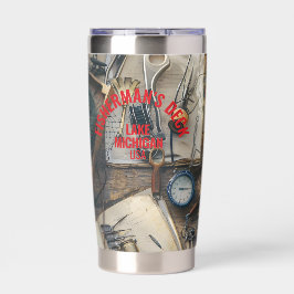 Botella Aislada Cubierta de pescador 