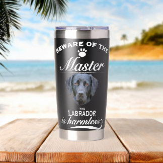 Botella Aislada Cuidado con el perro Labrador Labrador Labrador Du