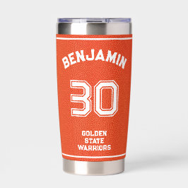 Botella Aislada Custom Basketball Textured Orange Insulated Tumble