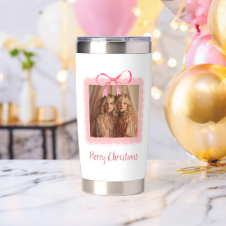 Botella Aislada Custom Photo Merry Christmas Insulated Tumbler