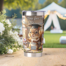 Botella Aislada Cute Squirrel Teacher Appreciation Tumbler