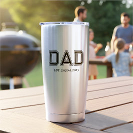 Botella Aislada Dad Established Modern Typography New Dad Gift