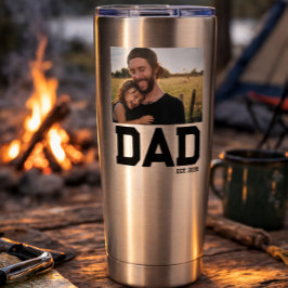 Botella Aislada Dad Established Photo Template Year Father's Day 