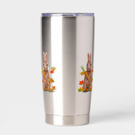 Botella Aislada DE Tasse Hase im Herbst