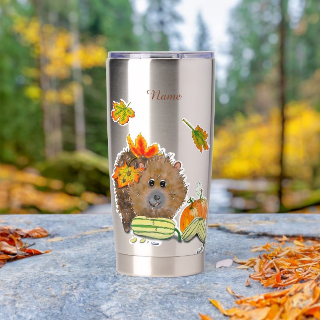 Botella Aislada DE Thermobecher Herbst Igel (Al aire libre (girado))