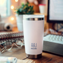 Delantero y reverso de texto azul personalizado, b