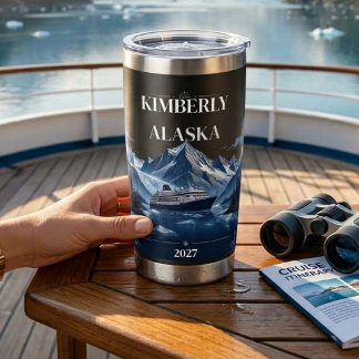 Botella Aislada destino de crucero personalizado por Alaska 2027