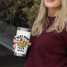 Botella Aislada Día personalizado de la mejor madre que nunca foto