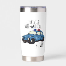 Dibujo Animado de Coche Divertido Wee-Woo